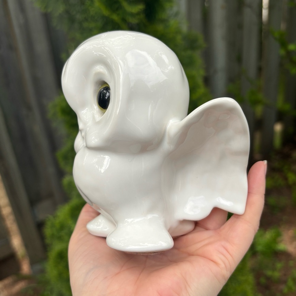 “The Collectables” Made In Canada Canadiana Pottery Ceramic White Owl - Picture 5 of 10